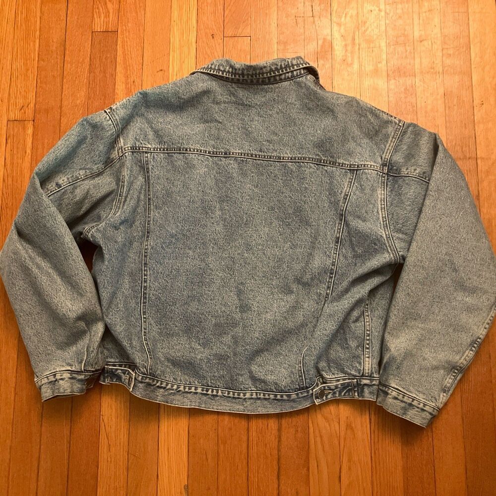 VTG 90’s GAP Premium Standard Jeans Wear Denim Jacket Blanket Lined Men’s XL - Picture 5 of 6